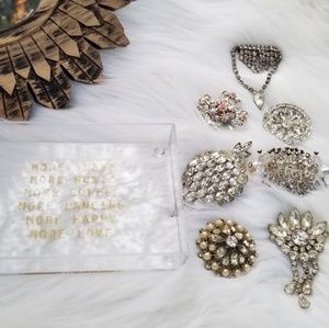 Vintage rhinestone brooch lot
